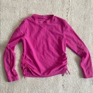 Pink Long Sleeve J Crew kids swim shirt